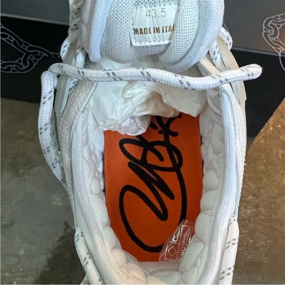 Versace White Chain Reaction Sneakers (Unused!!) - Picture 3 of 14